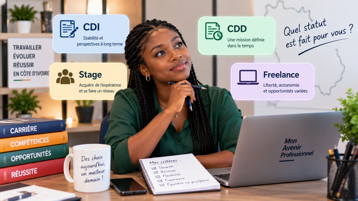 CDI, CDD, stage, freelance : quel statut choisir en Côte d'Ivoire
