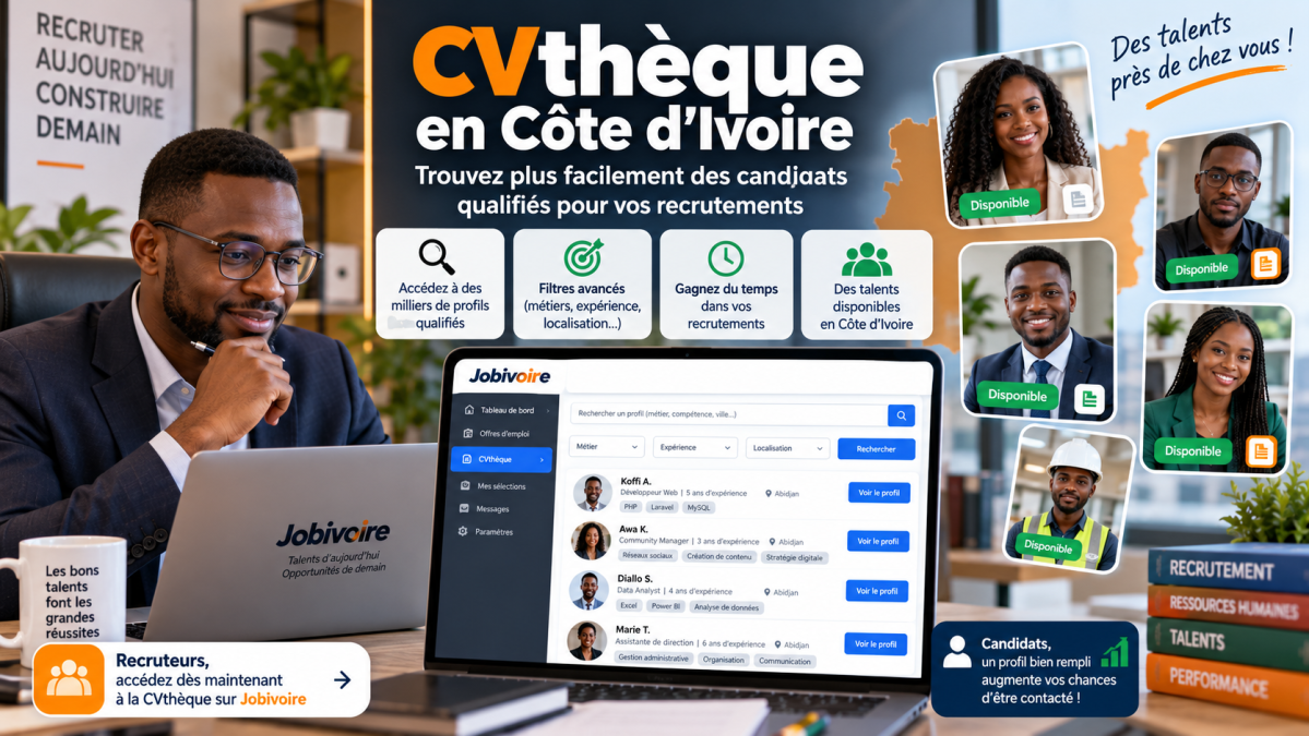 CVthèque en Côte d'Ivoire : comment les recruteurs trouvent des candidats qualifiés