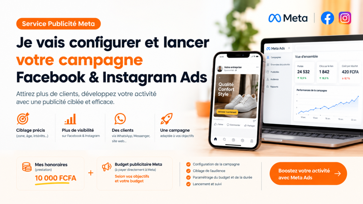Je vais configurer et lancer votre campagne Facebook & Instagram Ads