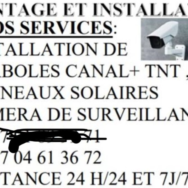 Je vais Installation et dépannage TV canal + et caméra
