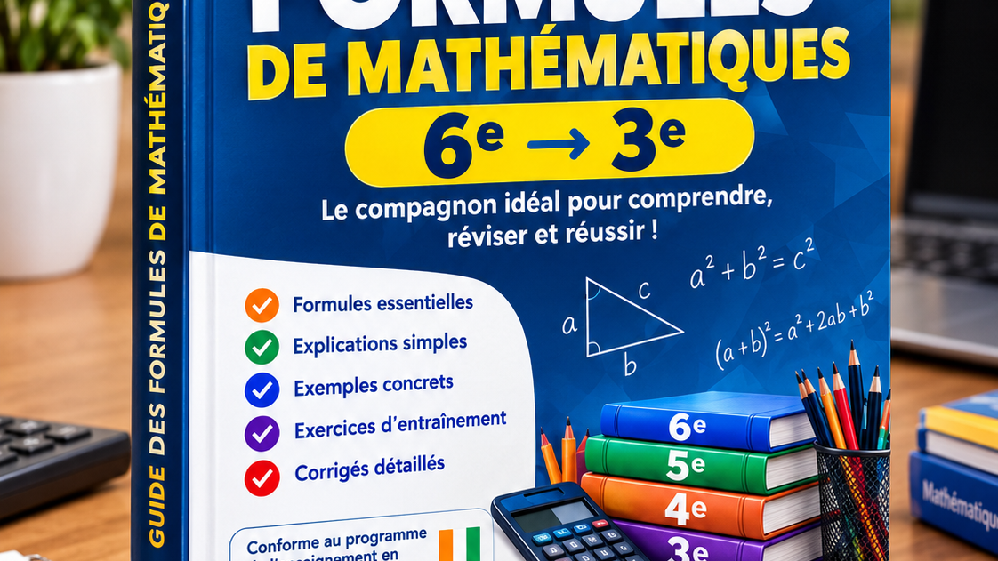 Je vais Guide des formules de mathématiques 6e à 3e
