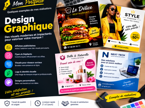 Création d'affiches publicitaires et de flyers promotionnels